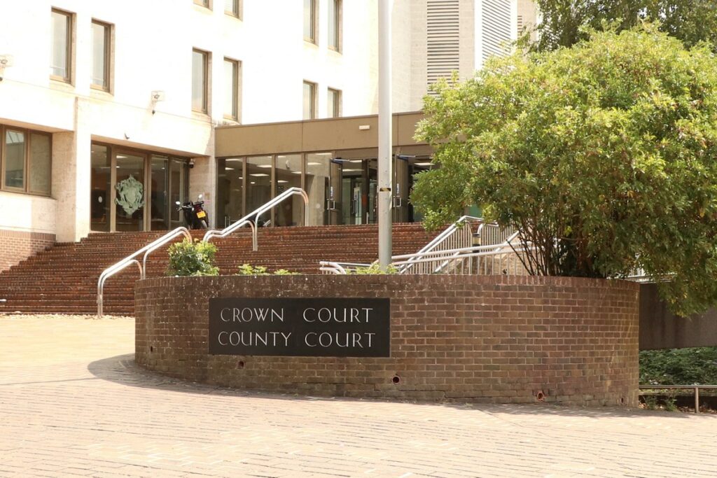 The Crown Court and County Court entrance — where drivers on 9 points can face a summons for any new offence