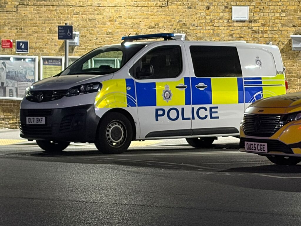 A marked police van -- fined for a bus lane while doing its job