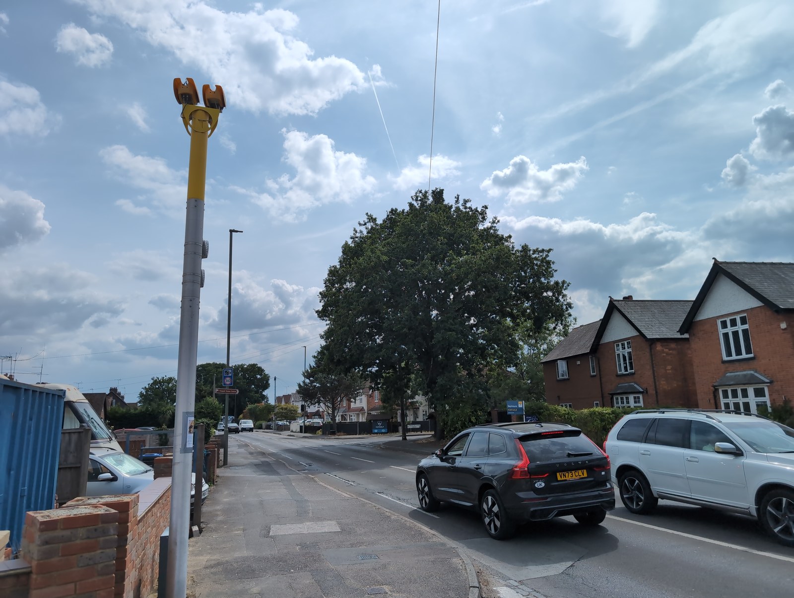 A modern roadside camera pole -- facial recognition is coming to UK roads