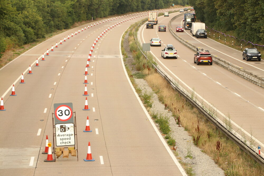 A long stretch of open UK road — new long-range cameras can clock drivers from a kilometre away