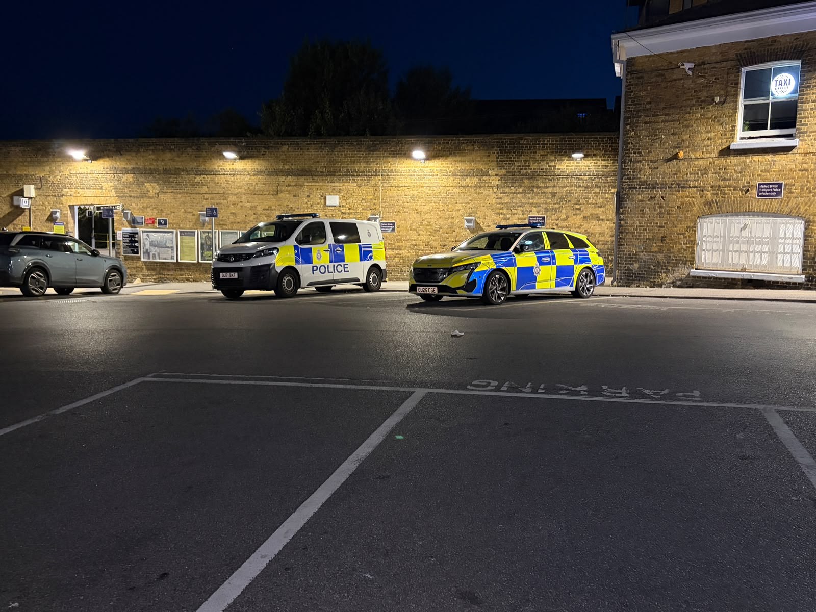 A marked police car with full livery and light bar -- officers can stop any driver without giving a reason